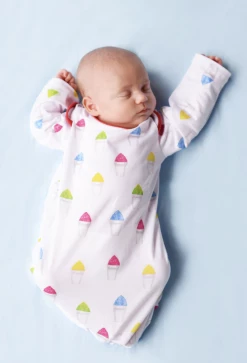 The Printed Press Snowball Baby Gown