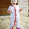 The Printed Press Snowball Girl Ruffle Coverall Infant Clothing