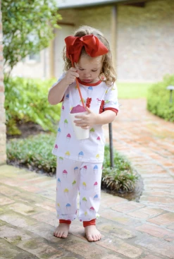 The Printed Press Snowball Girl Pj Set