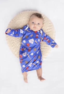 The Printed Press Baseball Baby Gown Infant Clothing