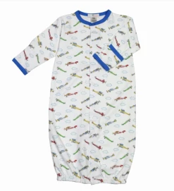 BABY LOREN Airplanes Pima Converter Gown Infant Clothing