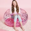 3C4G/Make It Real Pink Confetti Glitter Inflatable Chair Toys