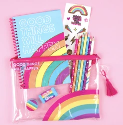 3C4G/Make It Real Toys Rainbow Bright Stationery Set