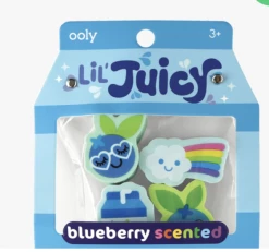 OOLY Lil' Juicy Scented Pencil Topper Erasers Blueberry Toys