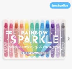OOLY Rainbow Sparkle Watercolor Gel Crayons