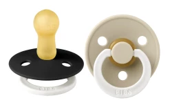 Bibs Pacifier Black/Vanilla Glow 2pk Bibs Paci Baby Accessories