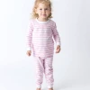 Baby Registry APPLIQUE STRIPES 2 PIECE GIRL'S LOUNGEWEAR
