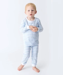 Be Mine Fall APPLIQUE BLUE STRIPES 2 PIECE LOUNGEWEAR