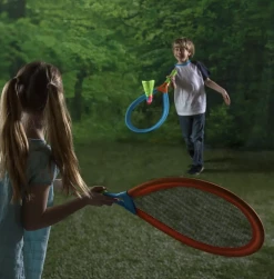 HEARTHSONG Toys LED Light-Up Oversized Badminton Set