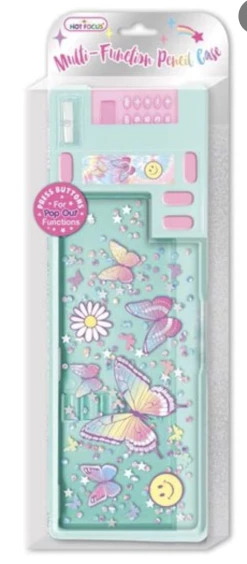 HOT FOCUS INC Tie Dye Butterfly Multi Function Pencil Case Toys