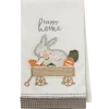 Mudpie Decor Bunny Wagon Applique Towel