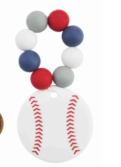 Mudpie Accessories Baseball Silicone Teether