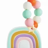 Mudpie Accessories Blue Rainbow Silicone Teether