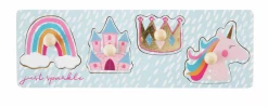 Mudpie Accessories Unicorn Knob Wood Puzzle Baby Accessories