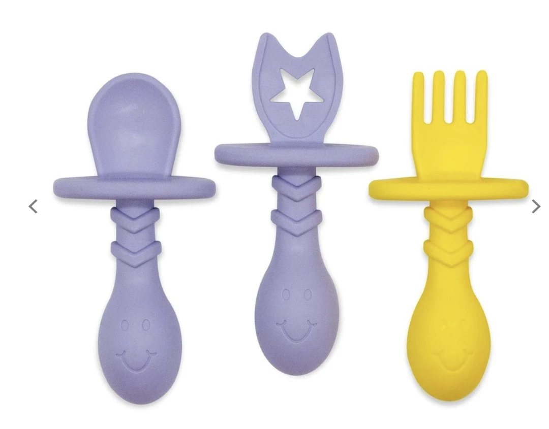Cheap 🎁 The Teething Egg Lavender Eggware Utensils Feeding Set ✔️ 1 The Teething Egg Lavender Eggware Utensils Feeding Set