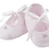 Feltman Brothers Pink Girls Rose Garden Ribbon Booties