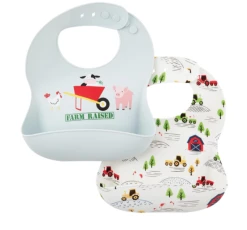 Baby Registry Farm Silicone Bib Set