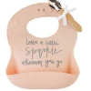 Baby Registry Pink Silicone Bib And Spoon