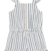 Little Me Toddler Navy Stripe Woven Romper Infant Clothing