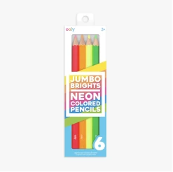 OOLY Toys Jumbo Brights Neon Colored Pencils