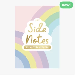 OOLY Toys Side Notes Sticky Tab Note Pad- Pastel Rainbows