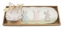 Mudpie Accessories Baby Accessories Bunny Dip Cup & Tray Set