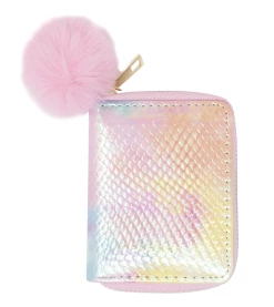 ZOMI GEMS Shiny Tie Dye Scale Wallet- Pink