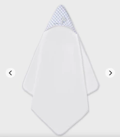 Mayoral Accessories Baby Accessories Ant Family Blue Gingham Hooded Towel