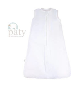 White W/Pink Paty Sack Gown Infant Clothing