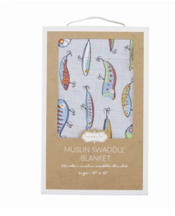 Mudpie Accessories Fishing Lure Swaddle Blanket Baby Accessories