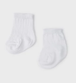 Mayoral Accessories White 2pk Sock Set Baby Accessories