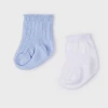 Mayoral Accessories Baby Accessories Blue/White 2pk Sock Set