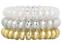 HOT FOCUS INC Toys Neutral Metallic Hair Ties- Pack Of 3