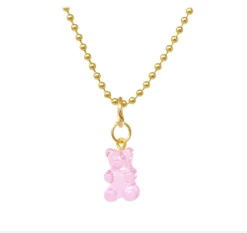 ZOMI GEMS Gummy Bear Necklace- Pink. Gifts