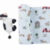 Mudpie Accessories Cow Swaddle Blanket & Rattle Baby Accessories