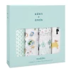 Aden + Anais Around The World Cotton Muslin Swaddle 4pk