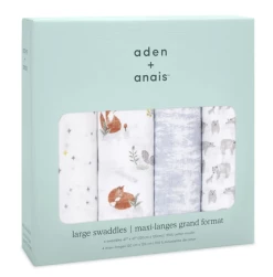 Aden + Anais Naturally Cotton Muslin Swaddle 4pk Baby Accessories