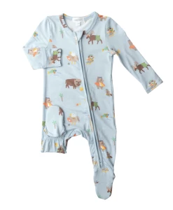 Angel Dear Wildlife On Vacation 2-way Zipper Footie