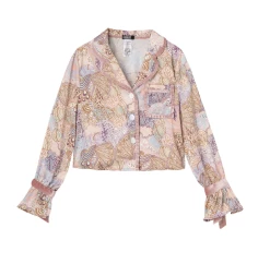 Habitual Girl/Truce Fall Print Satin Top