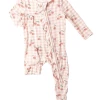Angel Dear Cherry Gingham 2way Ruffle Zipper Footie Infant Clothing