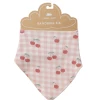 Angel Dear Cherry Gingham Bandana Bib
