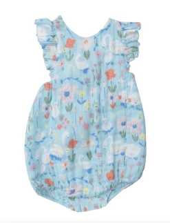 Angel Dear SUNSUIT - FLORAL SWAN