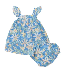 Angel Dear Infant Clothing SUNDRESS - BLUE ISLAND FLORAL