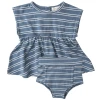 Angel Dear Infant Clothing PEPLUM + BLOOMER - SEASHORE STRIPE