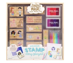 HORIZON GROUP Toys Story Magic Wooden Stamp Story Playset