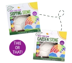 HORIZON GROUP CREATIVE ROOTS PAINT YOUR OWN RAINBOW GARDEN STONE