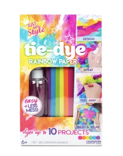 HORIZON GROUP Just My Style Tie Dye Rainbow Paper Toys