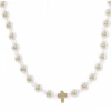 Gifts Jane Marie Pearl And Light Pink Cross Necklace