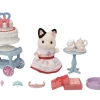 Calico Critters CC Party Time- Tuxedo Cat Girl Toys