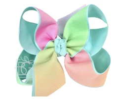 BEYOND CREATION Layered Aquamarine Rainbow Bow Baby Accessories